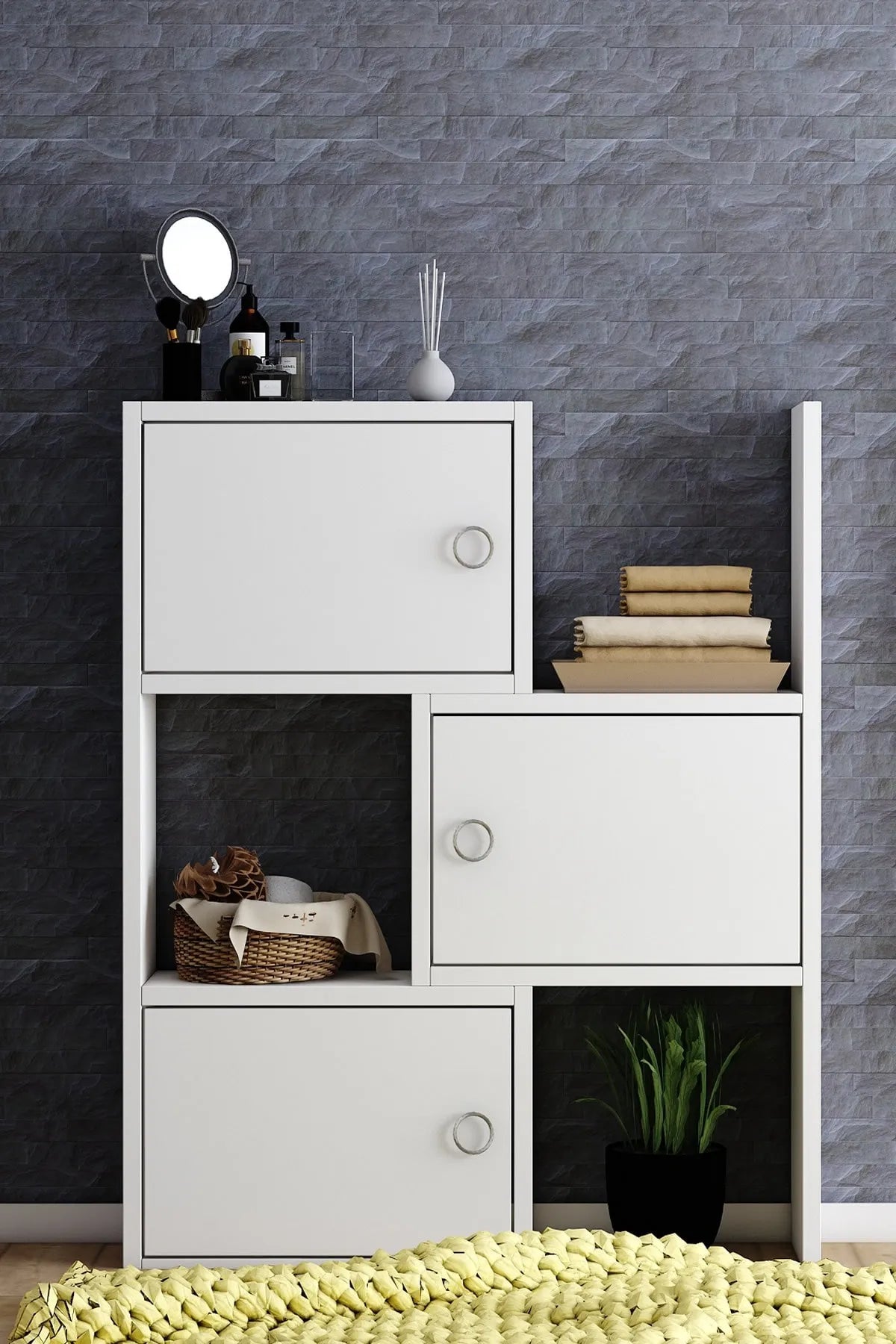 Dekoronya Montana Banyo Dolabı Beyaz