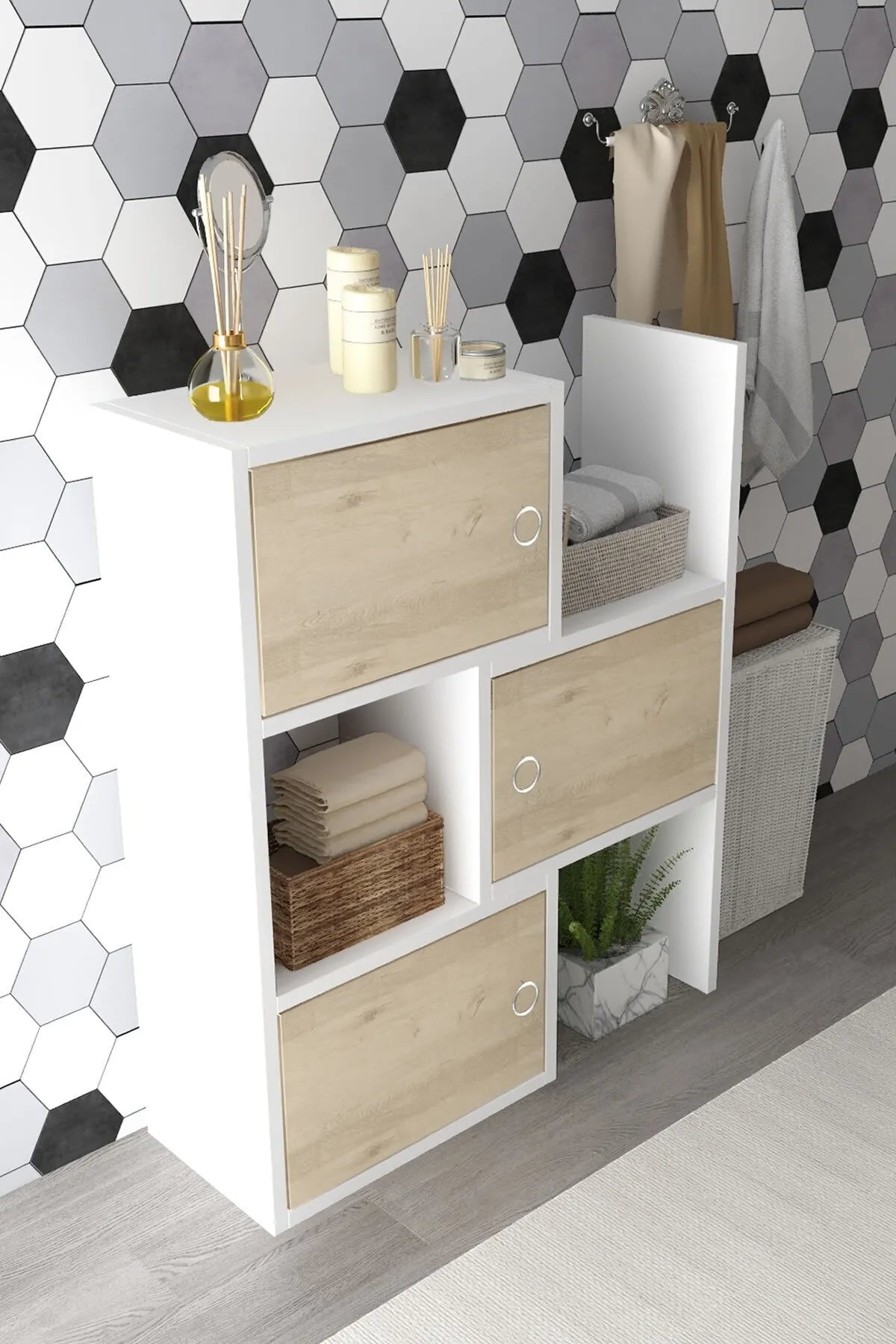 Dekoronya Montana Banyo Dolabı Meşe