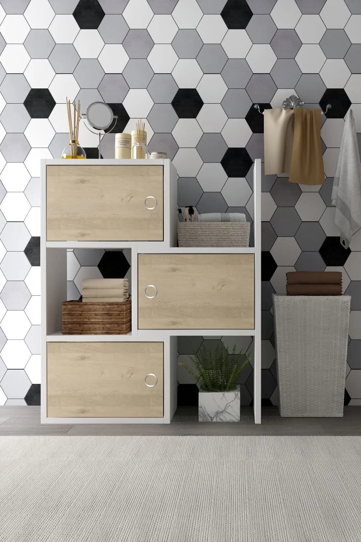 Dekoronya Montana Banyo Dolabı Meşe