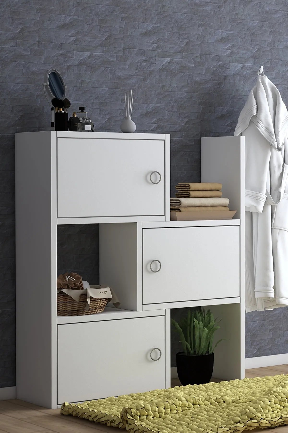 Dekoronya Montana Banyo Dolabı Beyaz